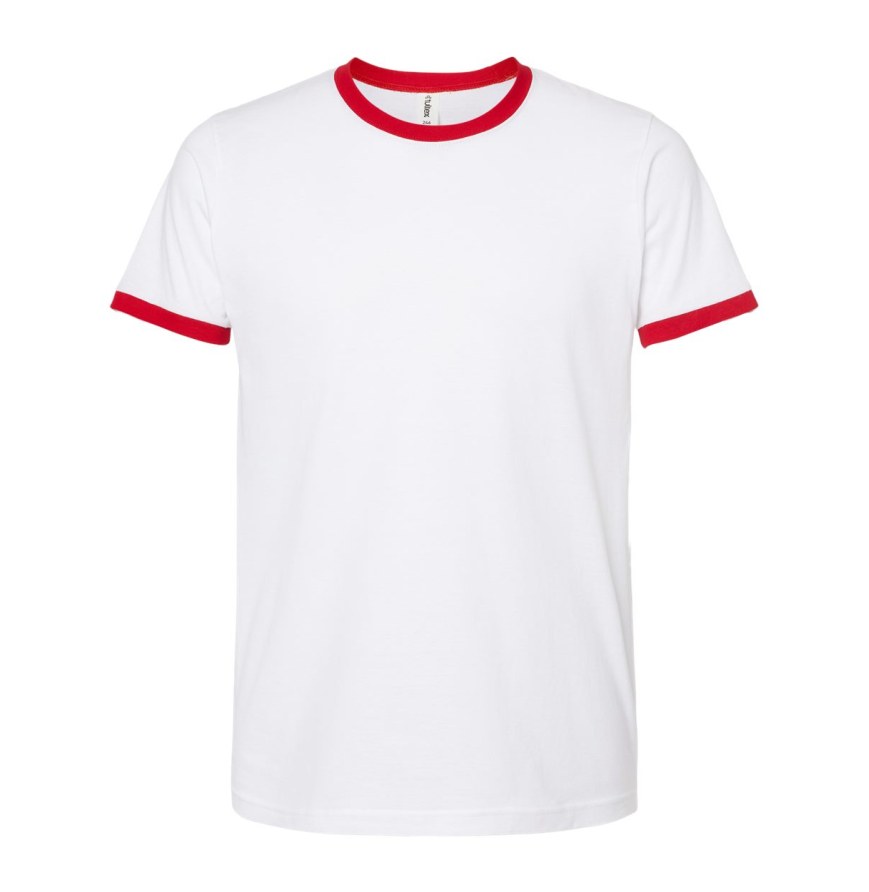 Tultex 246 White/ Red front