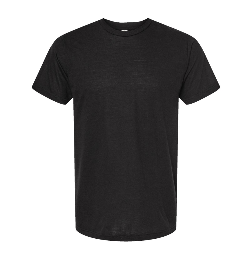 Tultex 254 Solid Black Tri Blend front