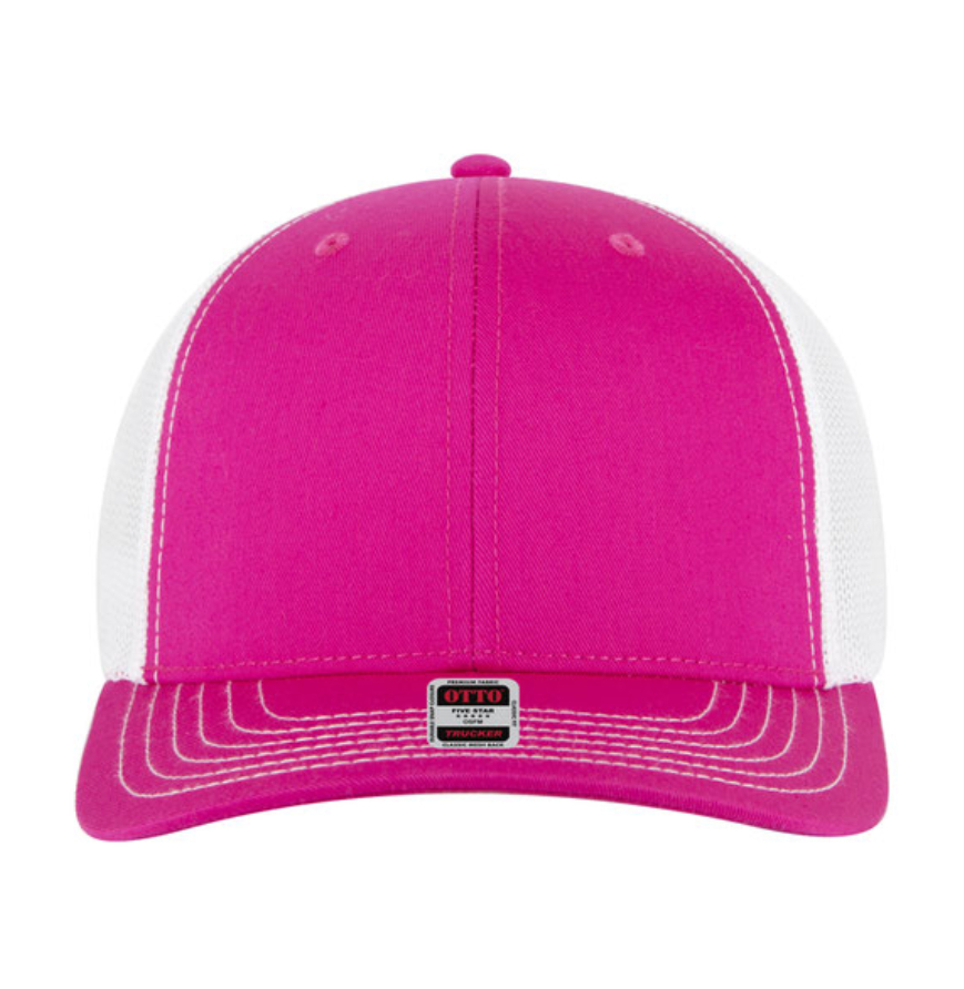 Otto Cap 112-1 Hot Pink/Hot Pink/White front