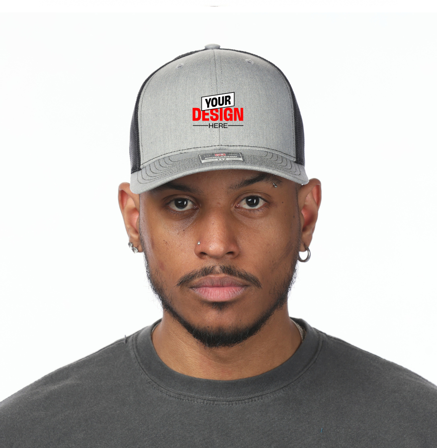 Richardson 112 Heather Grey/Black front