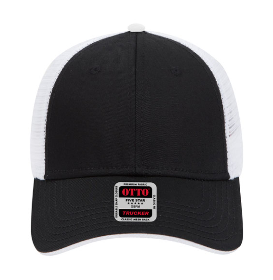 Otto Cap 122-945 Black/Black/White front