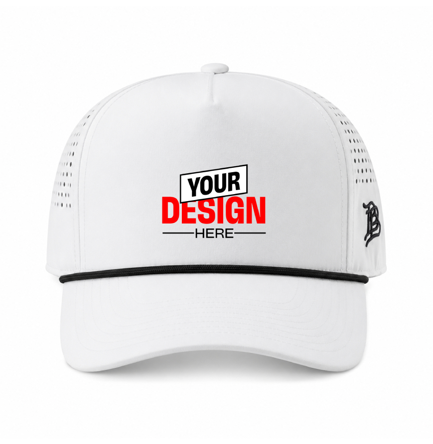 Branded Bills 15080 White w/ Black Rope front