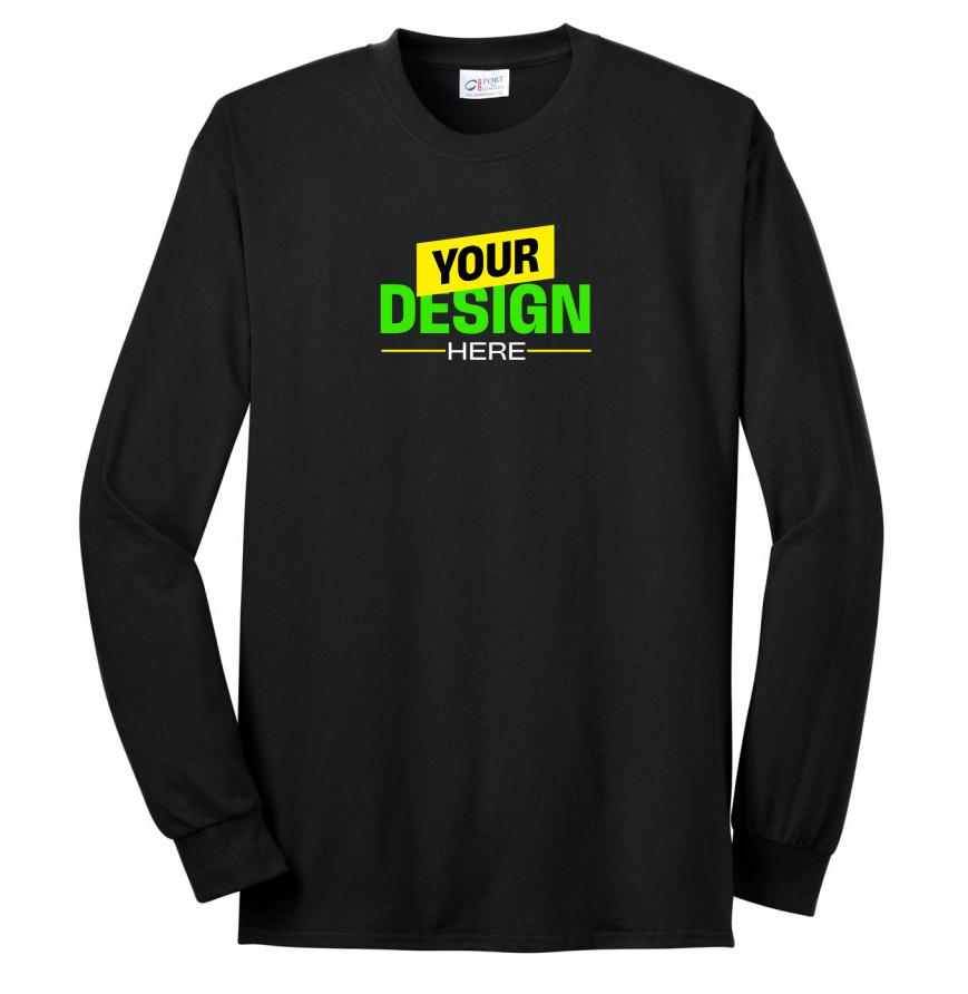 Port & Company USA100LS Black front