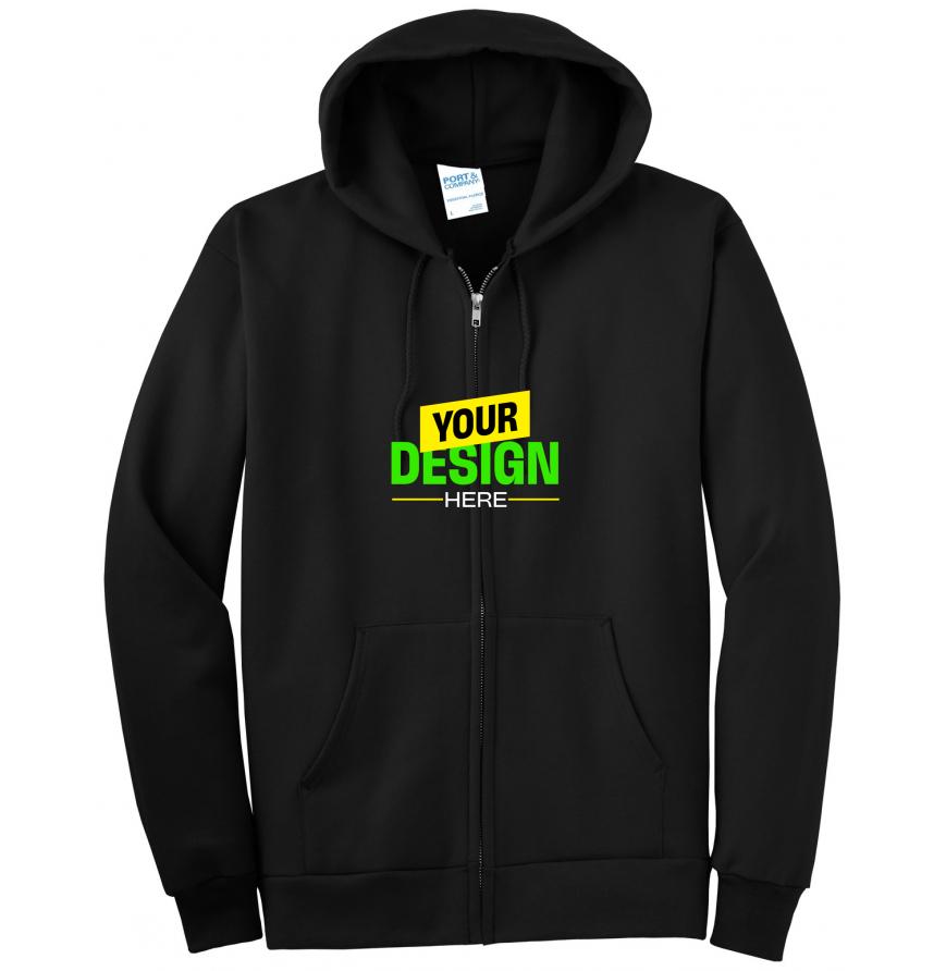 Port & Company PC90ZHT Jet Black front