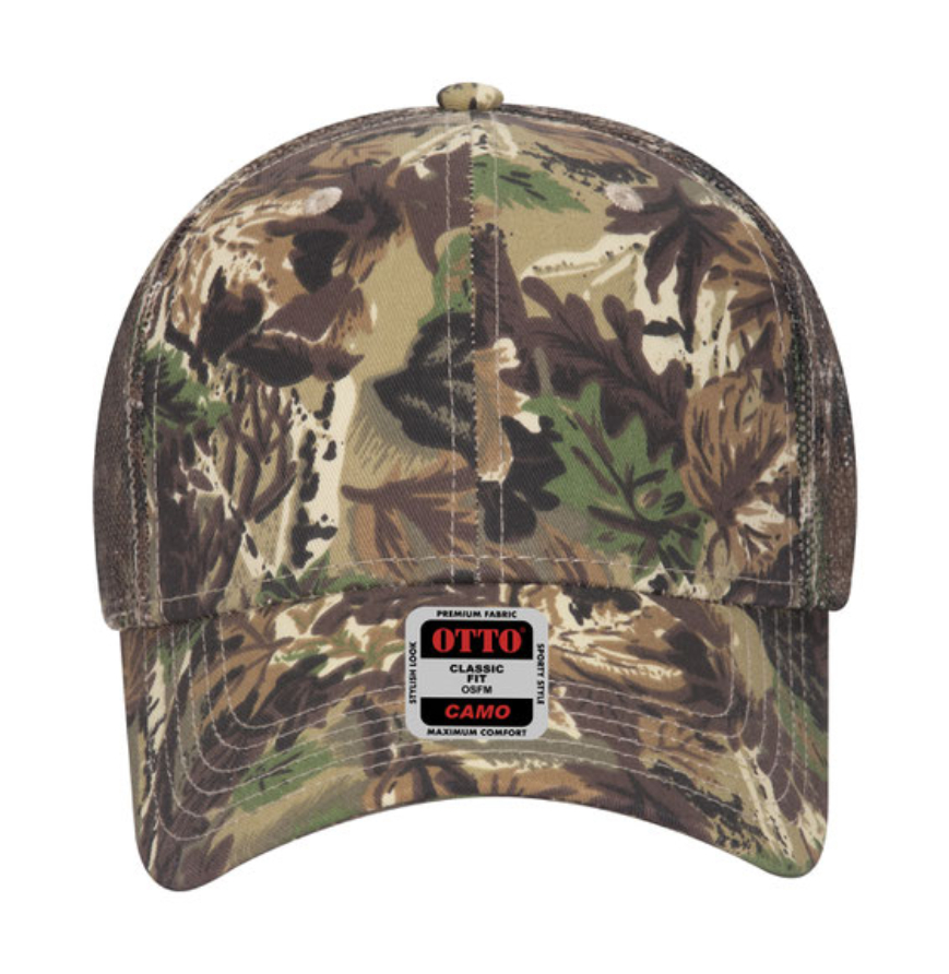 OTTO CAP Camouflage 6 Panel Low Profile Mesh Back Trucker Hat display picture 3