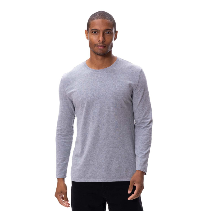 Threadfast Apparel 180LS HEATHER GREY front