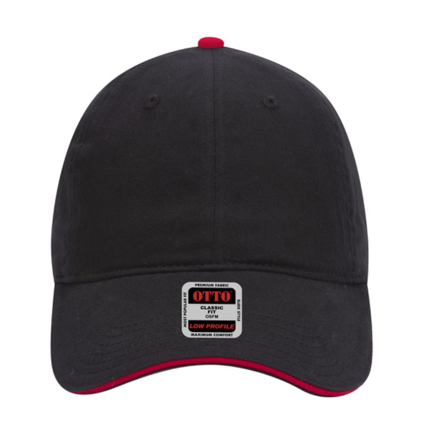 Otto Cap 22-688 Black/Black/Red front