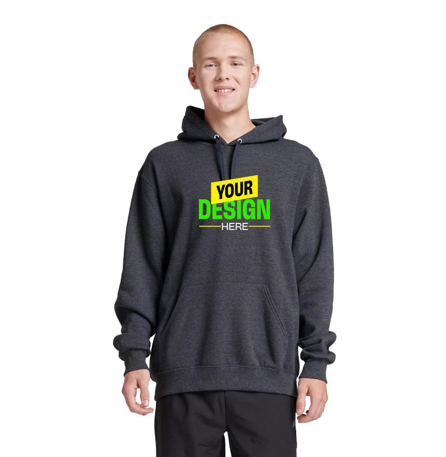 Jerzees 700MR Black Ink Heathr front