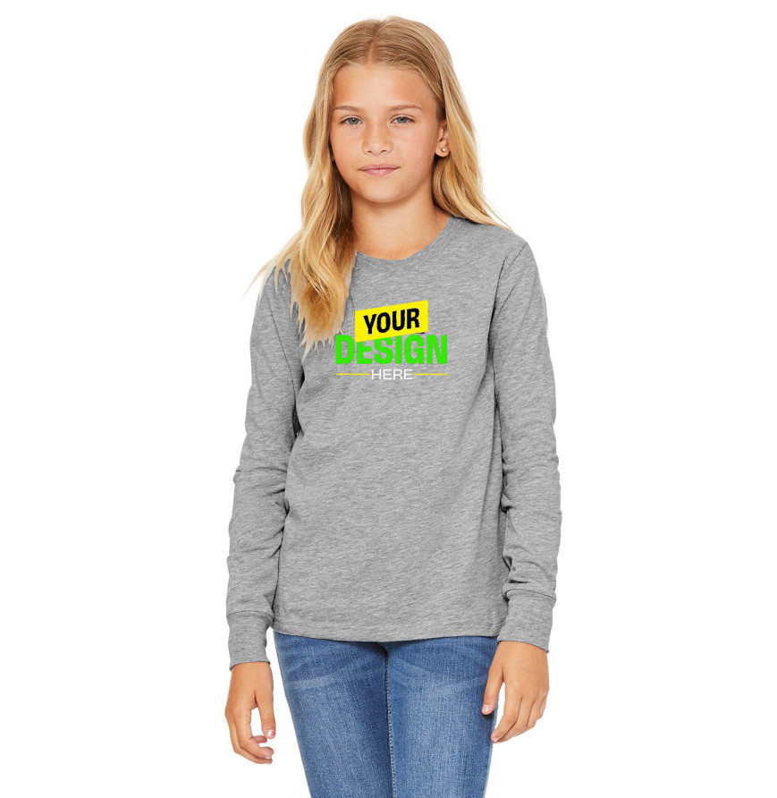 Bella + Canvas 3501YCV ATHLETIC HEATHER front