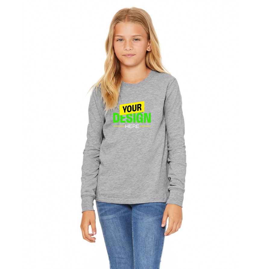 Bella + Canvas 3501Y Athletic Heather front