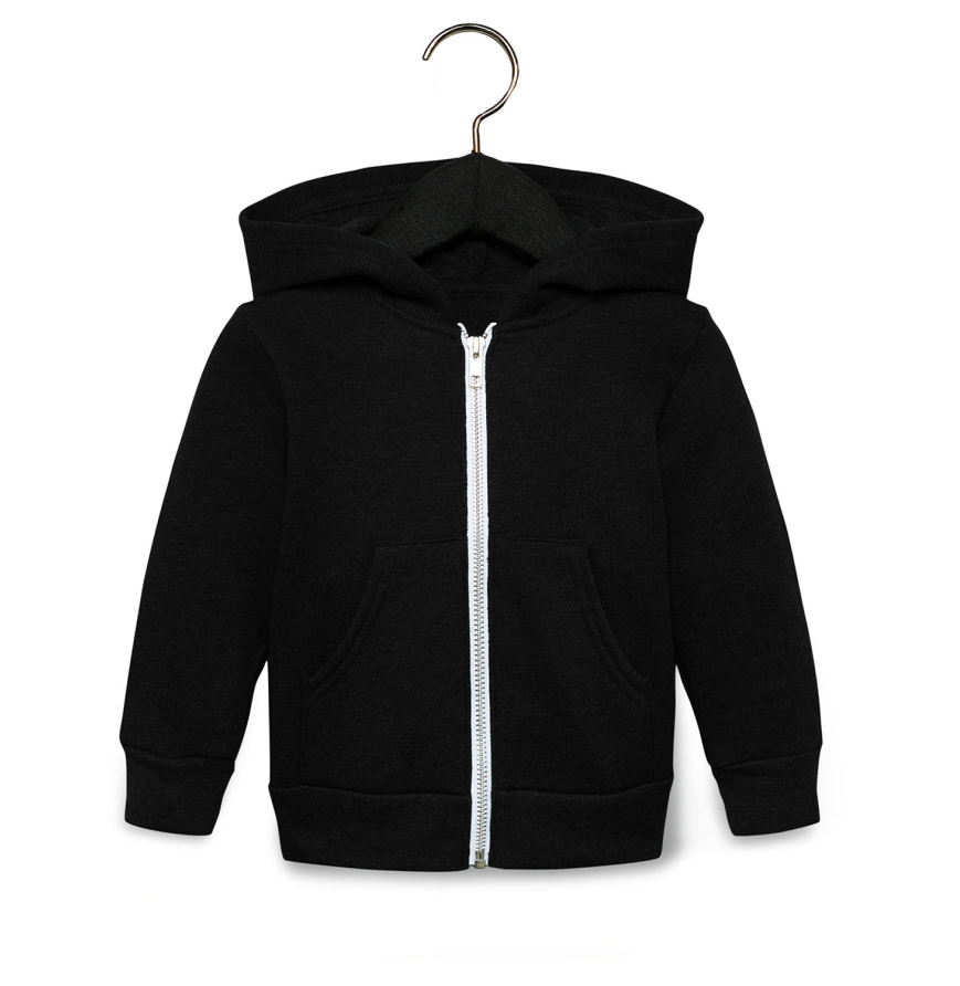 Toddler Full Zip Hoodie - Soft 50/50 Cotton/Poly Fleece, Sizes 2T-4T, Joe's USA Logo, No Drawcord - View #5