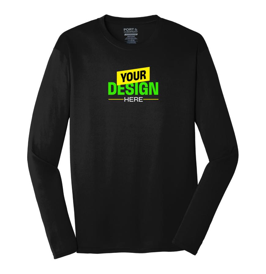 Port & Company PC380LS Jet Black front