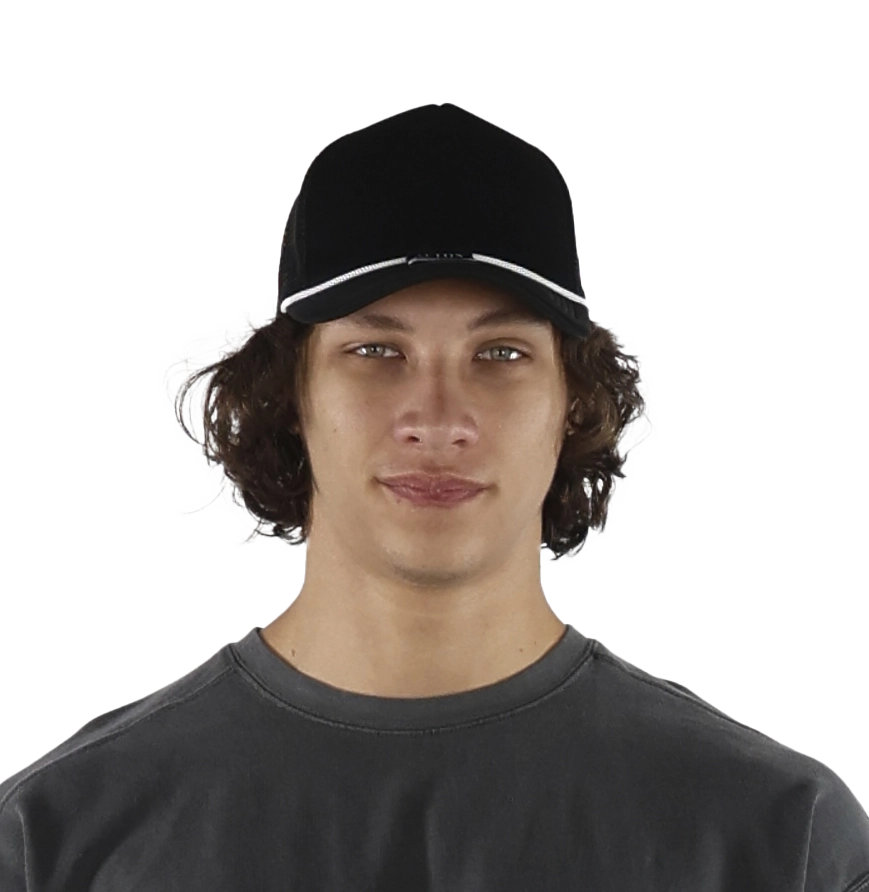 Afton 39FoamRope Black w/ White Rope front