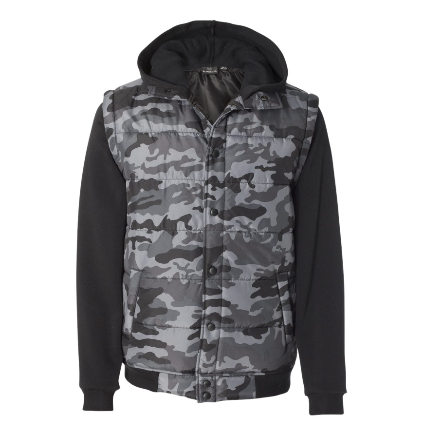 Burnside B8701 Black Camo/ Black front