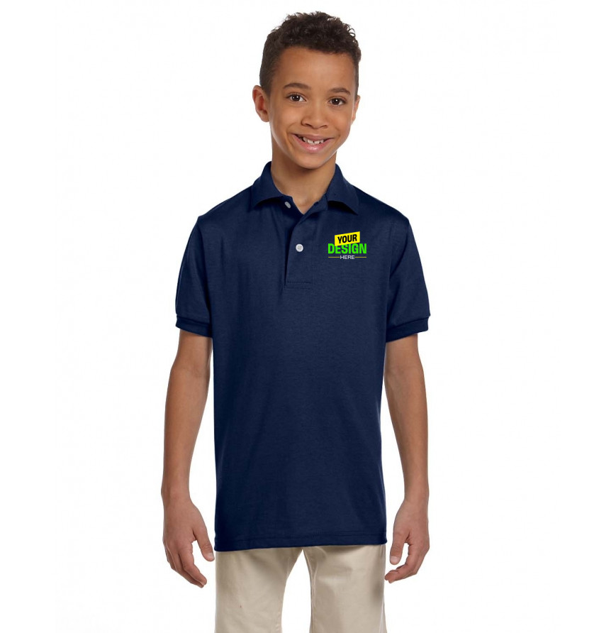 Jerzees 437Y J Navy front
