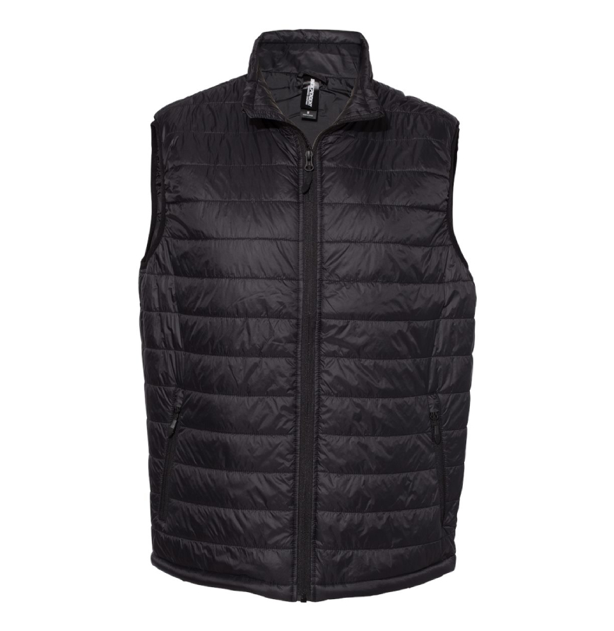 トップス Black Eye Patch Checked Puff Vest 6615-perforamcne-puffy-vest-