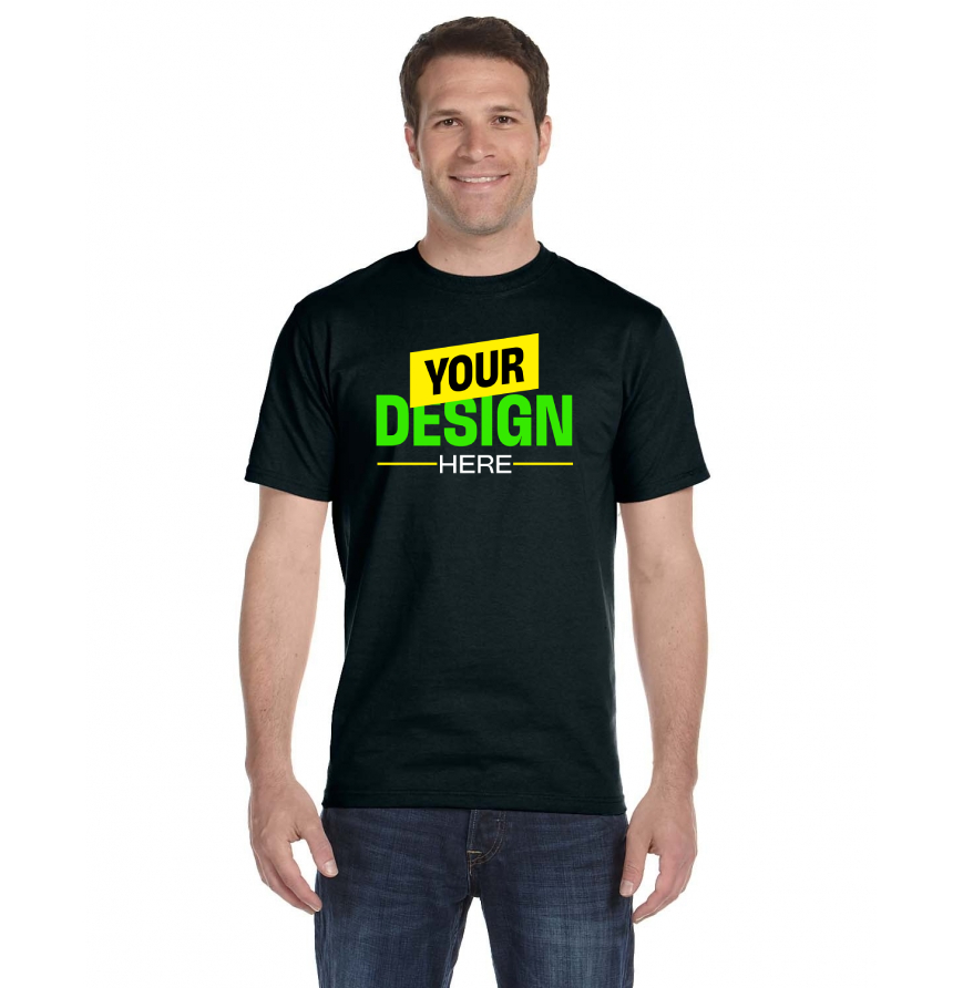 Hanes 518T Black front