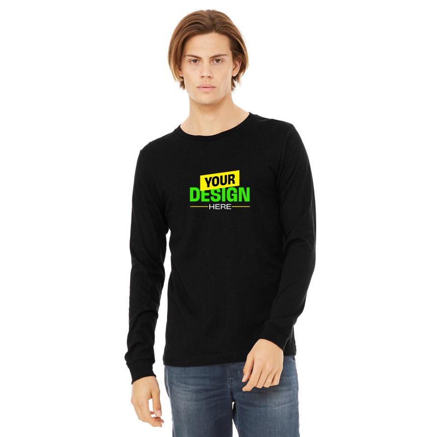 Bella + Canvas 3501CVC BLACK HEATHER front