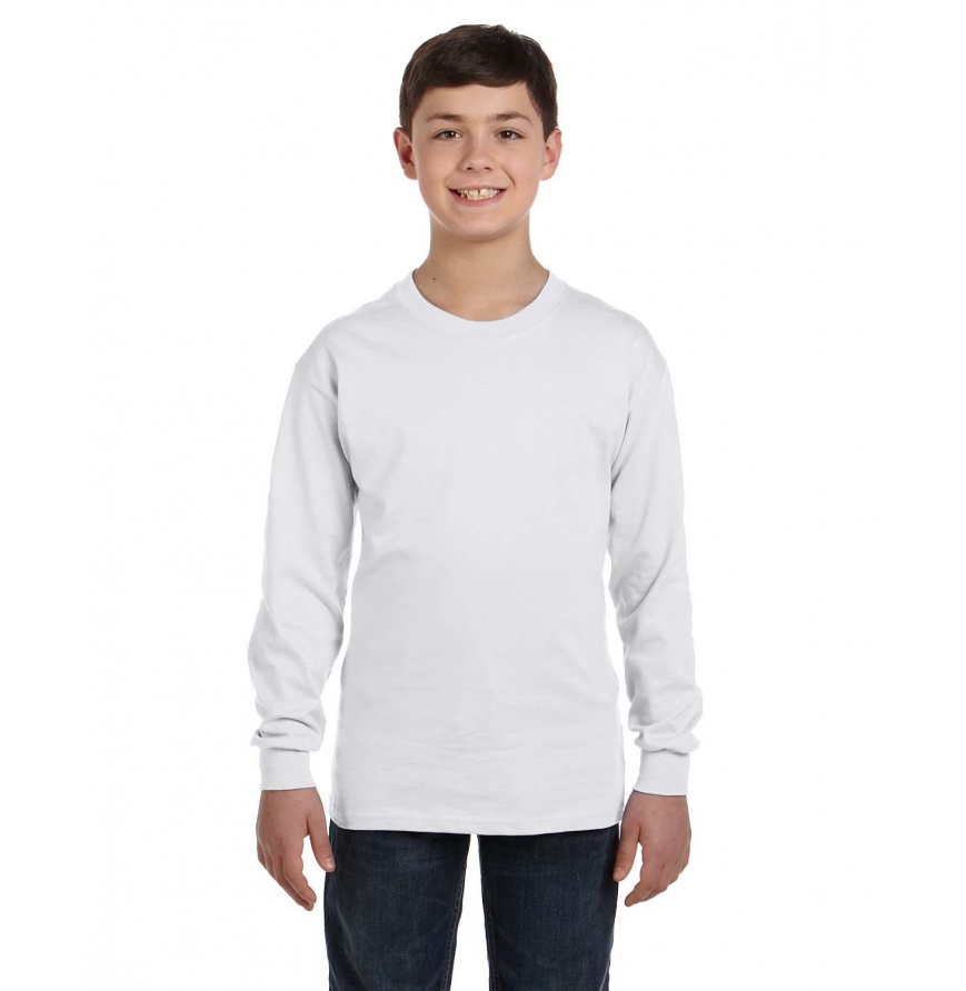 Hanes 5546 White front