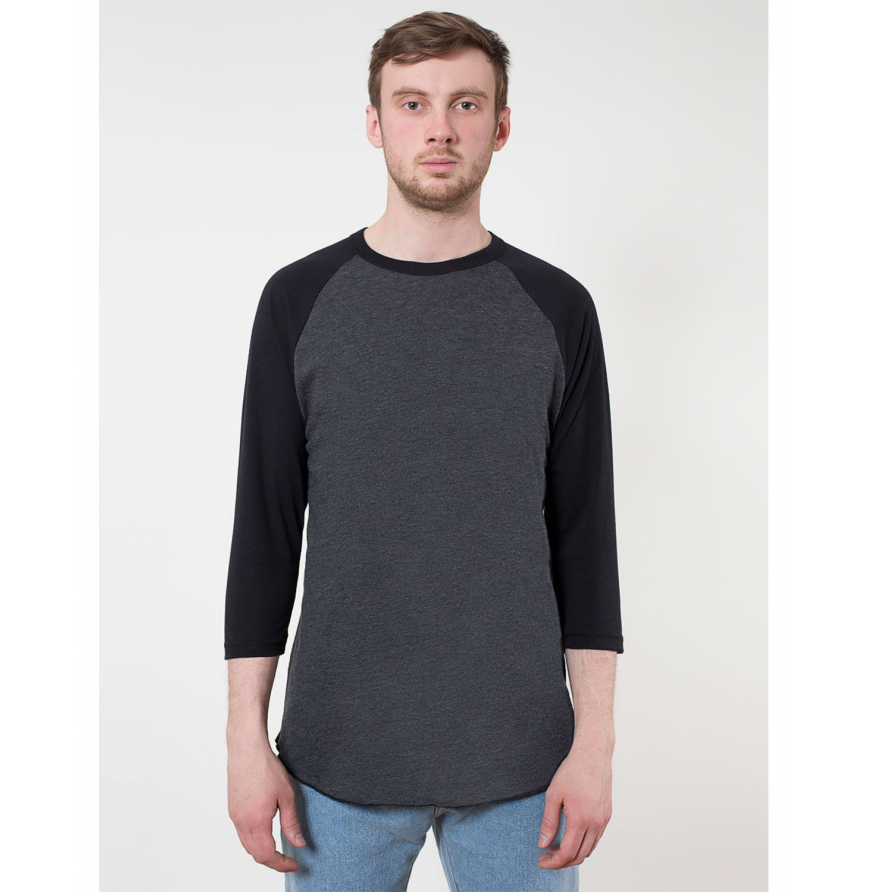 American Apparel BB453 Hthr Black Blk front