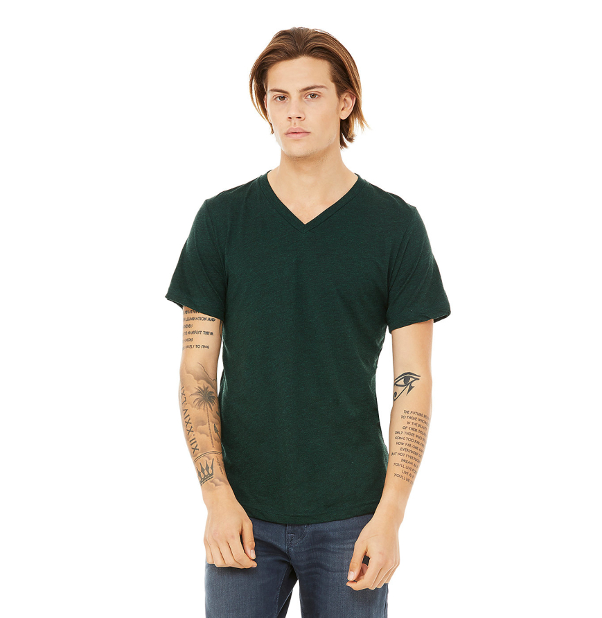 Bella + Canvas 3415C Emerald Triblend front