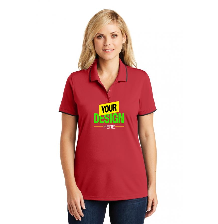 Port Authority LK111 Rich Red/ Deep Black front