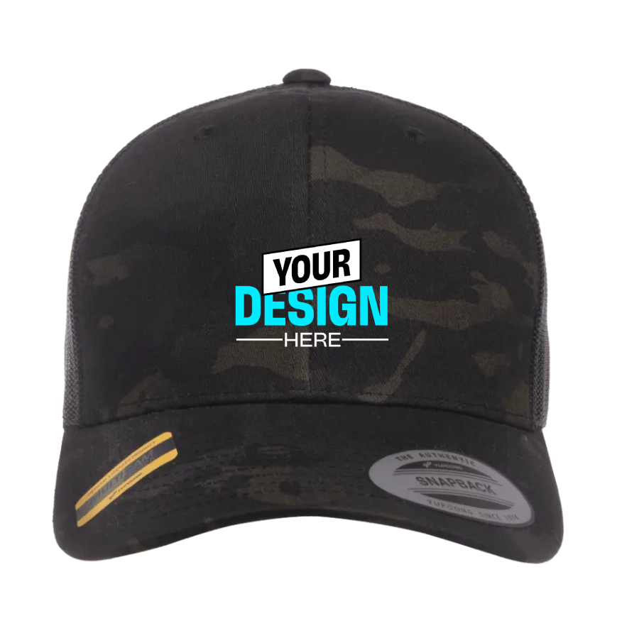 Yupoong 6606MC Black Multicam front