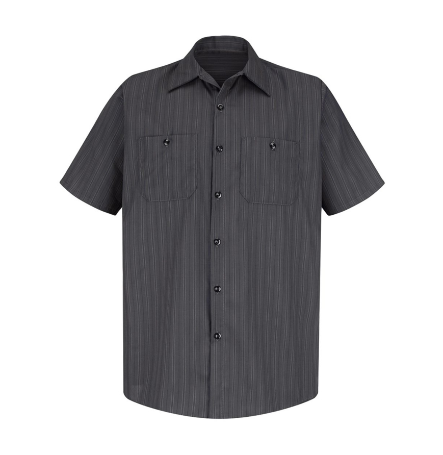 Red Kap SP20T Charcoal/ Blue/ White Stripe front
