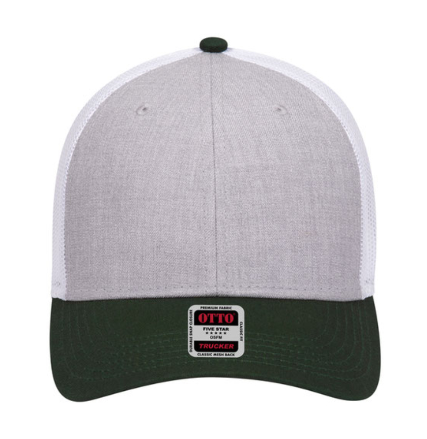 Dark Green/Heather Gray/White