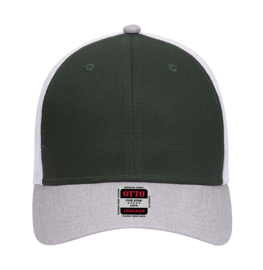 Heather Grey/Dark Green/White