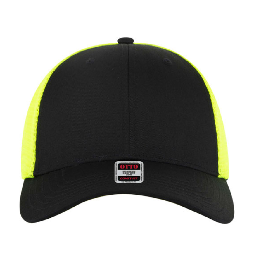 Otto Cap 83-2 Black/Black/Neon Yellow front