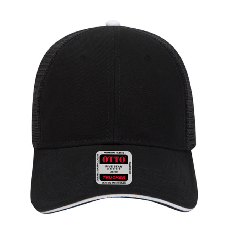 Otto Cap 84-482 Black/Black/White front