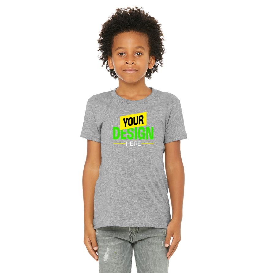 Bella + Canvas 3001YCVC ATHLETIC HEATHER front