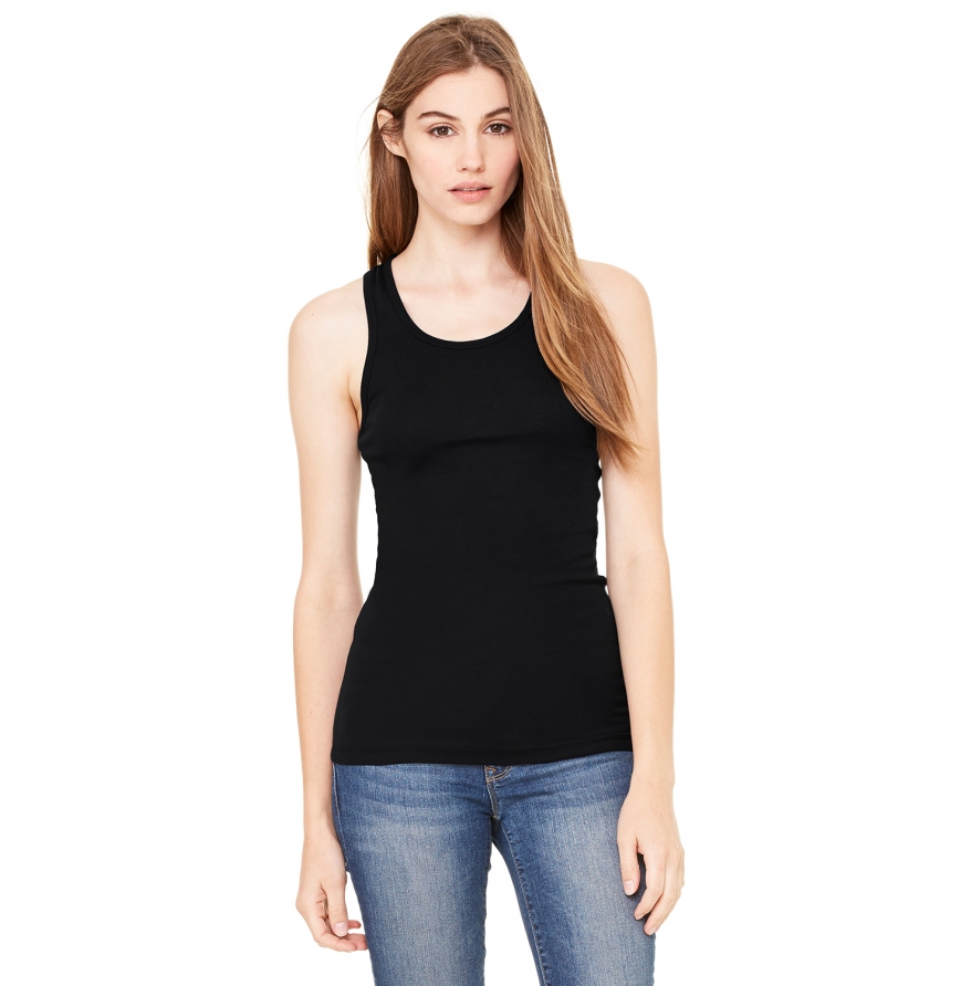 Sheer Rib Racerback Bella Women's Sheer Mini Rib Racerback Tank-8770