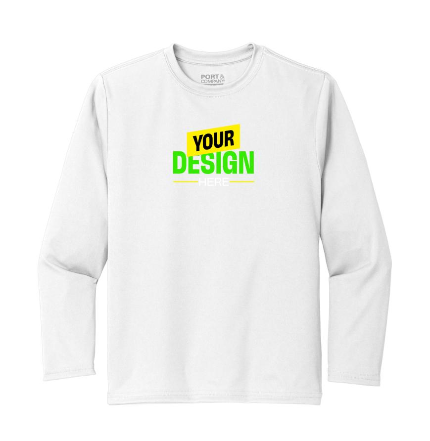 Port & Company PC380YLS White front