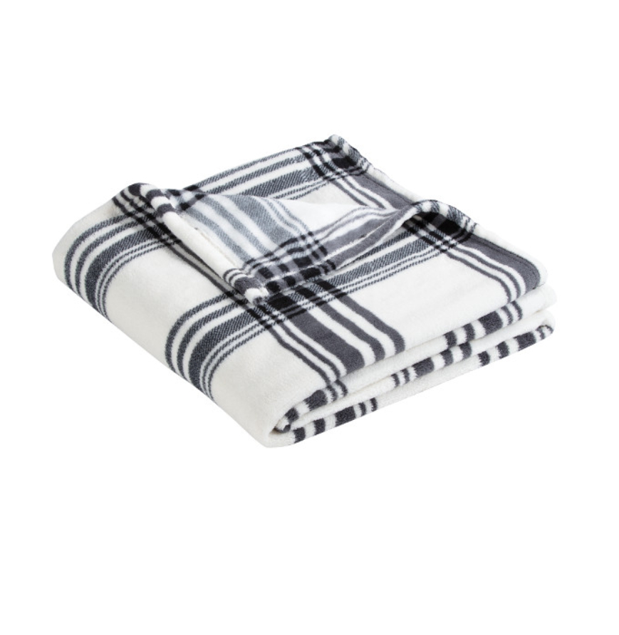 Port Authority BP31 Black/ White Plaid front