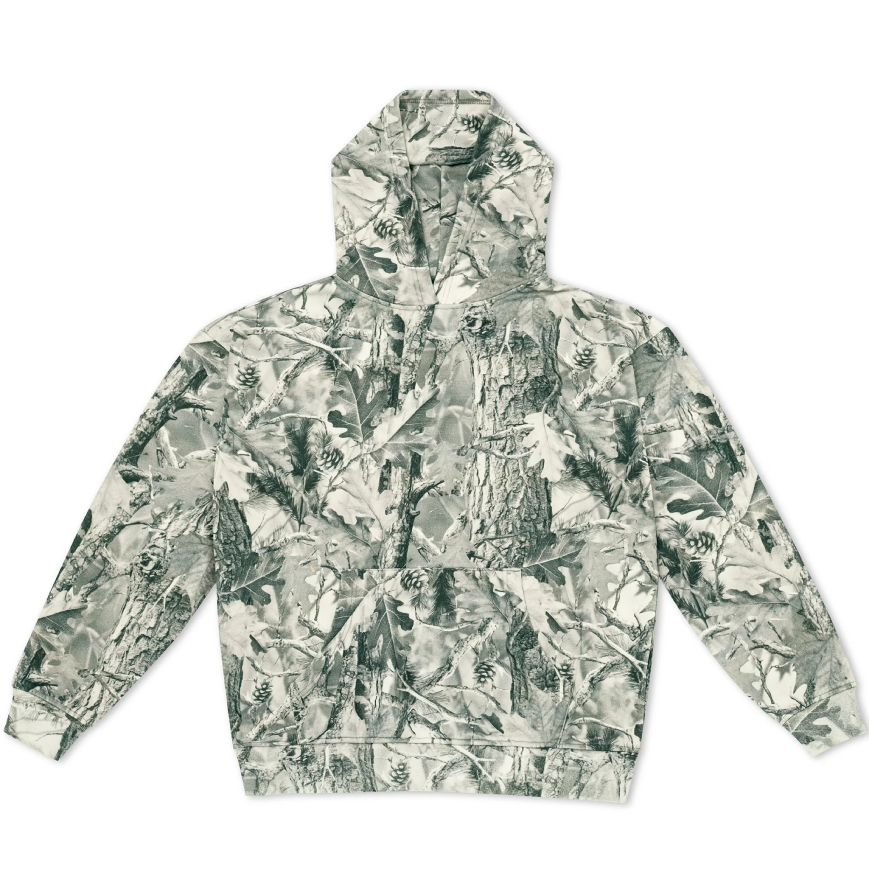 Cotton Collective CCHOD475SNW Vintage Grey Wood Camo front