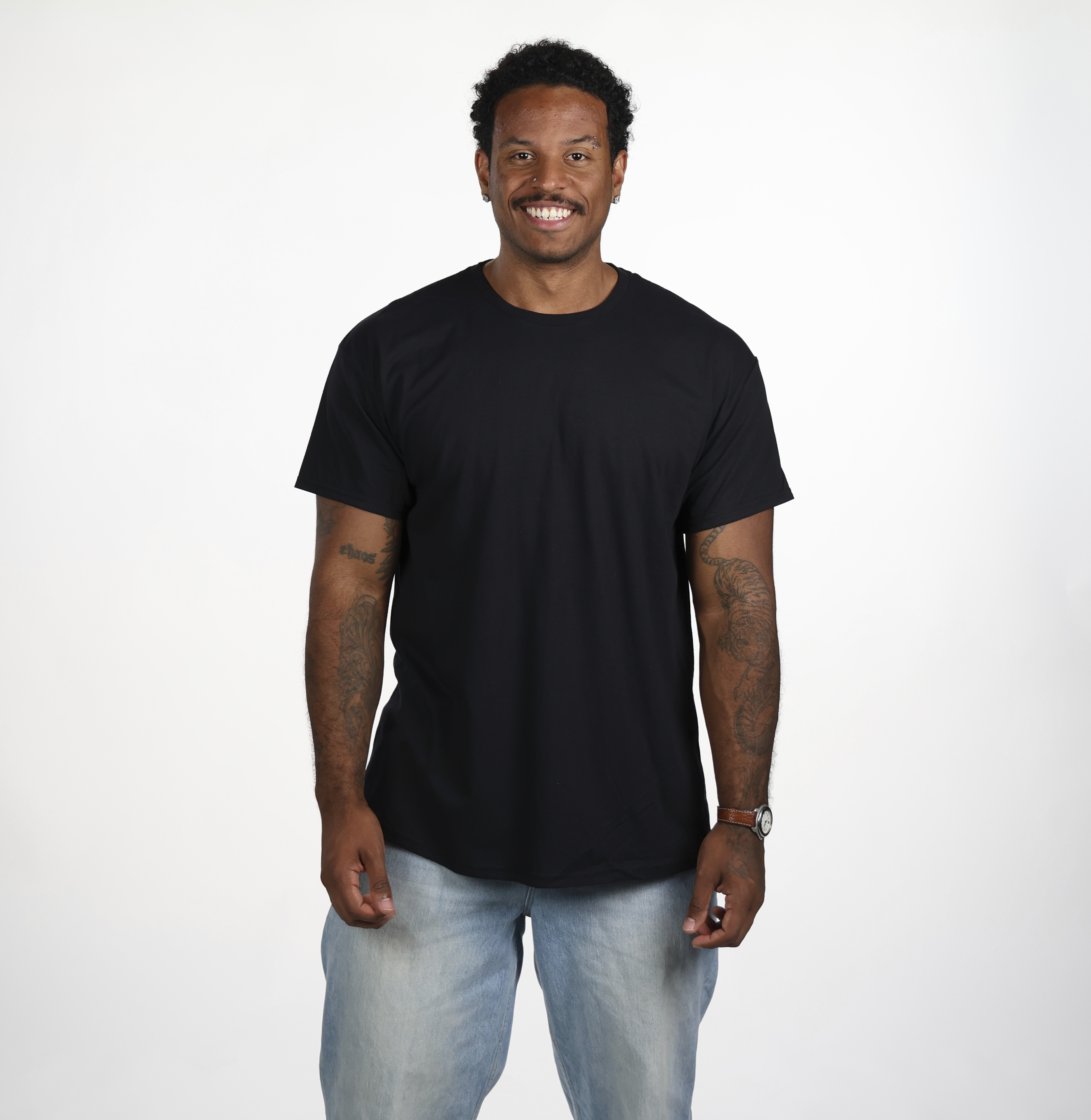 Gildan G300 BLACK front