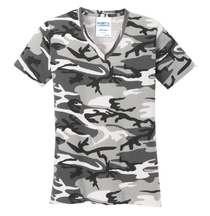 Port & Company LPC54VC Winter Camo front