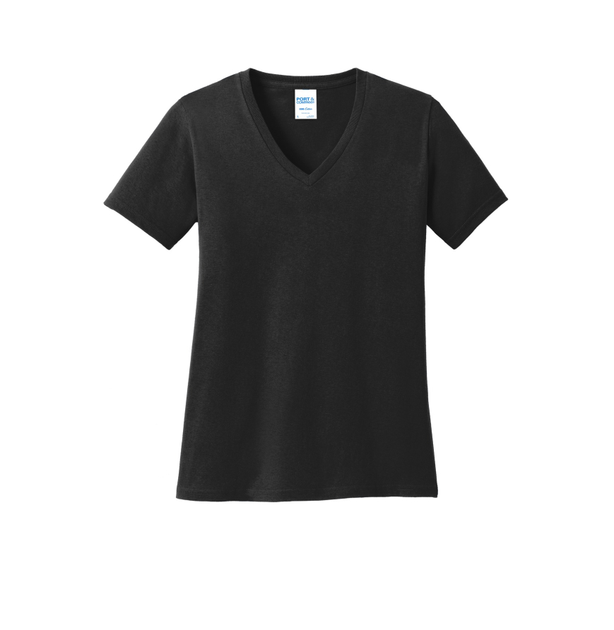 Port & Company LPC54V Jet Black front