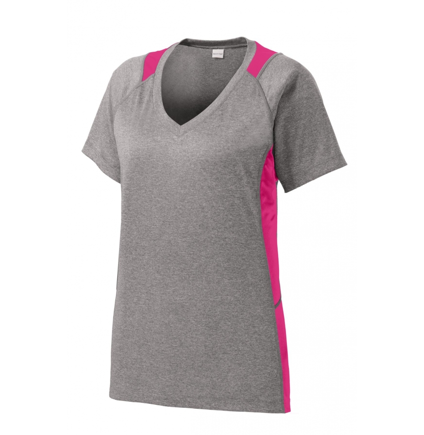 Vintage Heather/ Pink Raspberry color