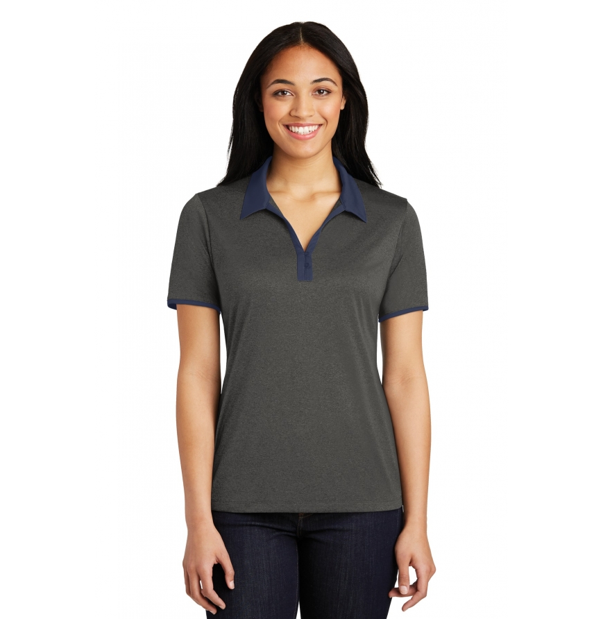 Graphite Heather/ True Navy color