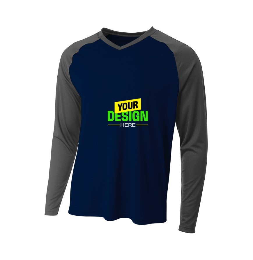A4 Apparel N3374 NAVY/GRAPHITE front