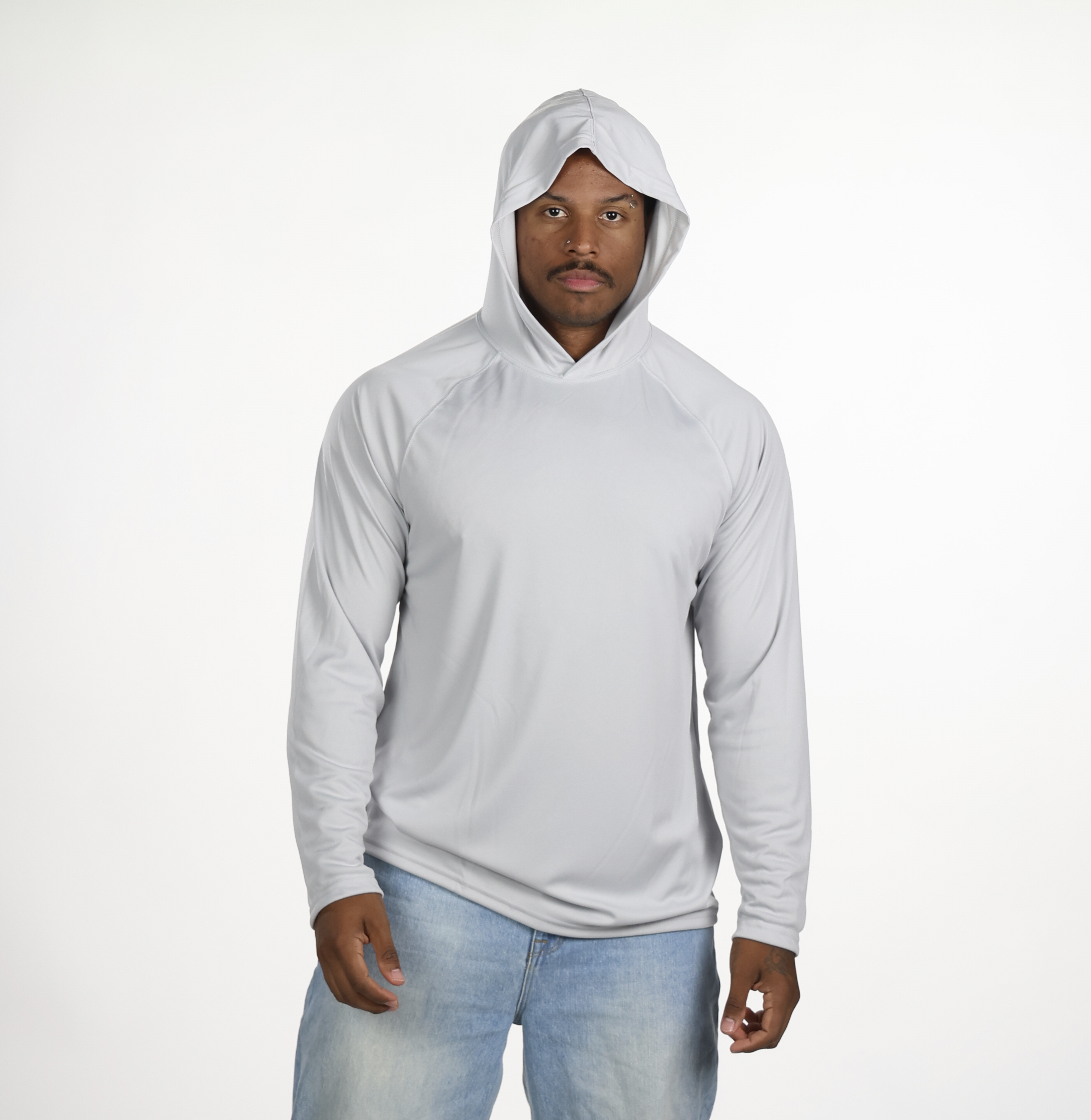 A4 Men's Cooling Performance Long-Sleeve Hooded T-shirt