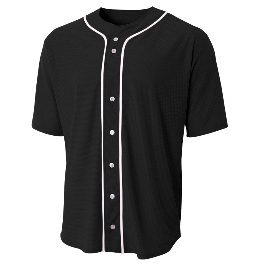 plain baseball jersey dress A4 N4184 - Short Sleeve Full Button Top model:Classic Cap Toe