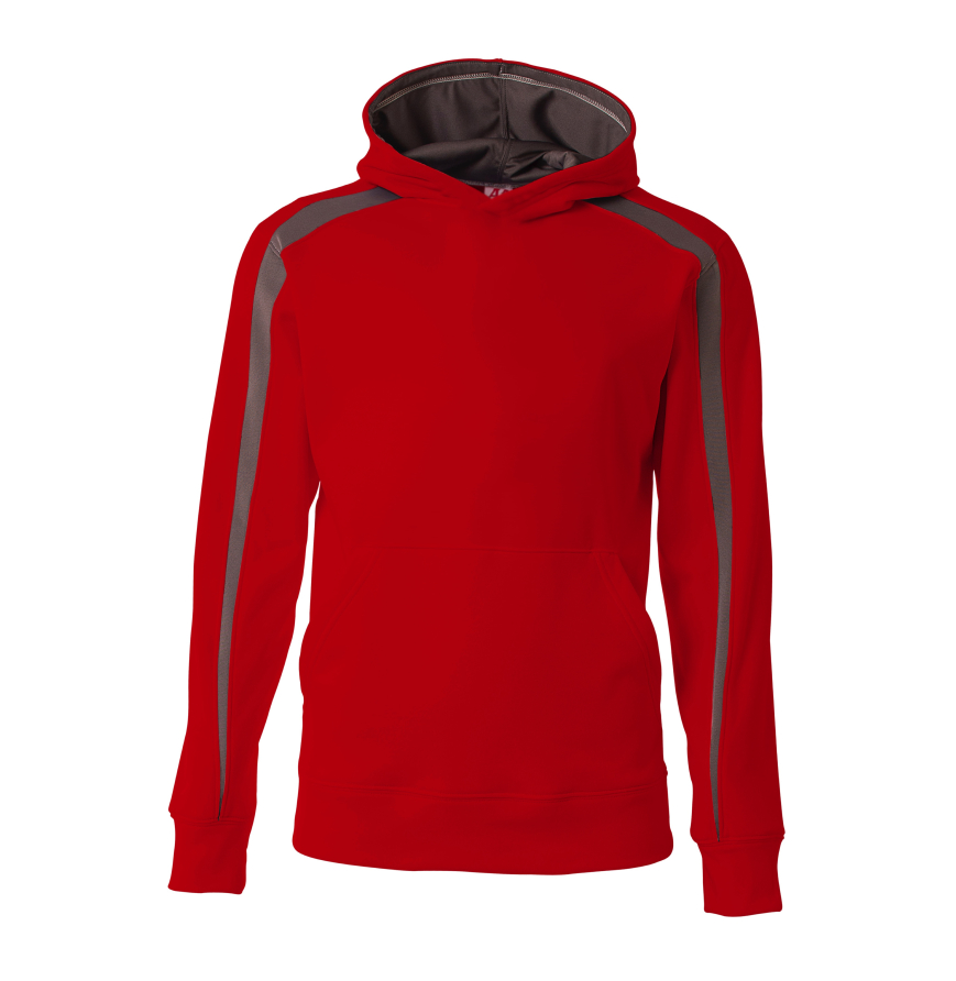 A4 Apparel NB4004 SCARLET/GRAPHITE front