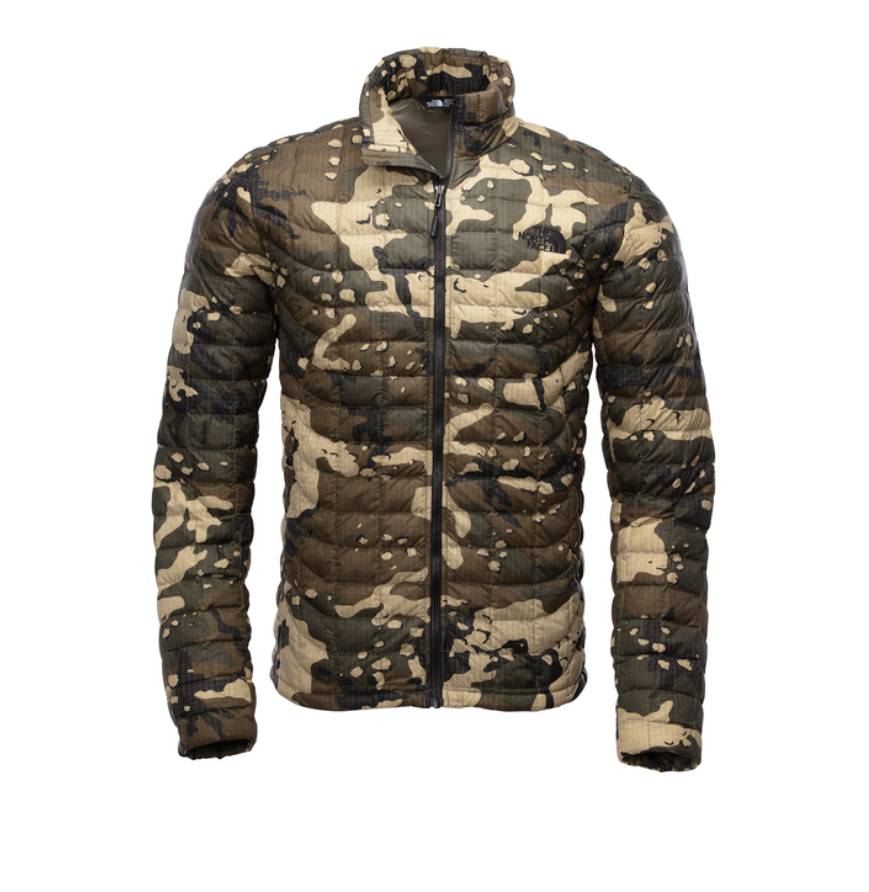 The North Face NF0A3LH2 Burnt Olive Green Woodchip Camo Print front