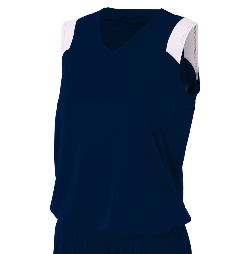 A4 Apparel NW2340 NAVY/WHITE front