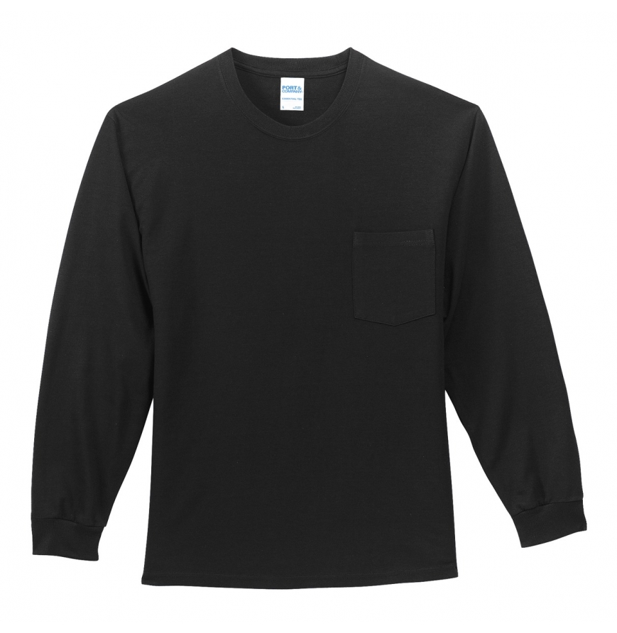 Port & Company PC61LSPT Jet Black front