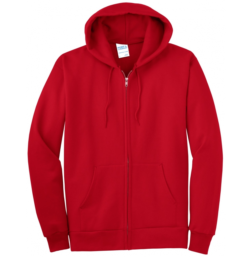アウターその他 XTONZ XTT098 Spread Cotton Hooded Zip-Up RED XTT098RD Port & Company Tall Essential Fleece Full-Zip Hooded